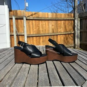 Women's Naomi Wood Wedge Heels with Memory Foam Insole Universal Thread size 6.5